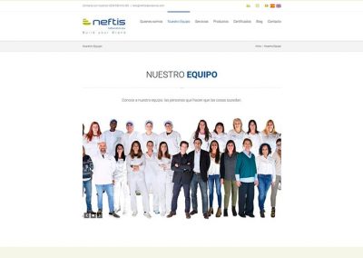 Neftis Laboratorios - Web Corporativa