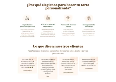 Mantenimiento web Zanah Pasteles Artesanos